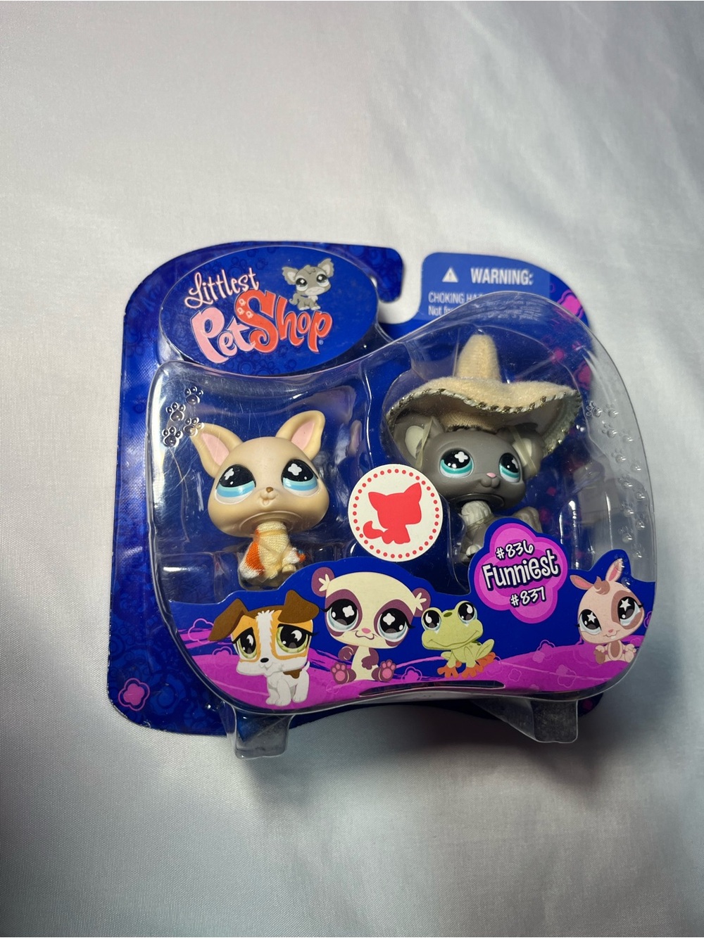 Littlest Pet Shop LPS #836 & #837 Chihuahua Set Funniest Hasbro 2008 New In Box